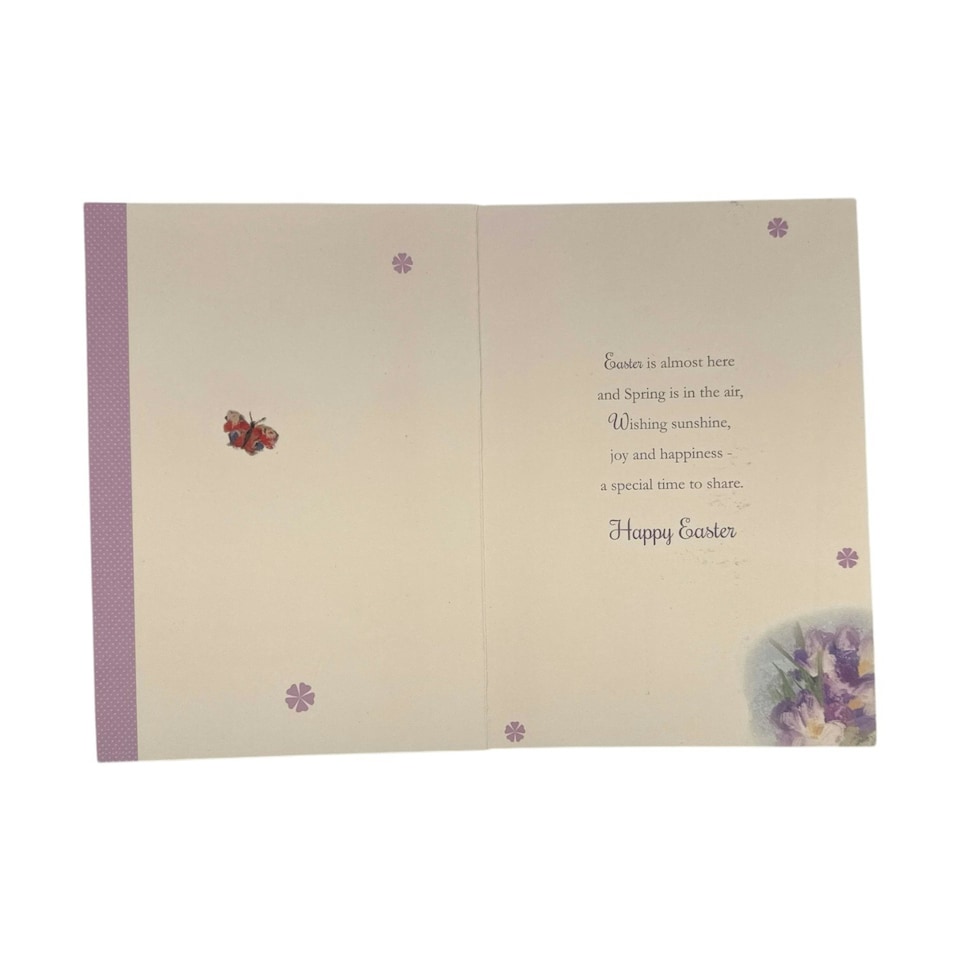 image 1 of For A Dear Godmother Cute Rabbit Floral Design Easter Card