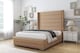 image 2 of Sloomy Sterling Latte Dumfries Bed Frame With 50"  Upholstered Wingback Headboard 3' Single