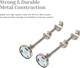 image 5 of Lister Cartwright Double Curtain Extendable Pole Set with Polished Steel Ball Finials- 19mm & 28mm Metal Poles(120- 320 cm)