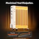 image 7 of VonHaus Oil Filled Radiator 11 Fin Portable Electric Heater White