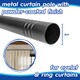image 2 of Harbour Housewares Extendable Metal Curtain Poles Kit - 77 to 150cm - Matt Black - Pack of 2