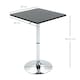 image 8 of HOMCOM Adjustable Height Bar Table with Metal Frame and Square Tabletop