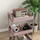 image 9 of HOMCOM 3 Tier Rolling Utility Cart with 3 Mesh Basket, Pink