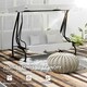image 8 of Outsunny Waterproof Garden Swing Canopy Replacement 3 Seater, Light Grey Black