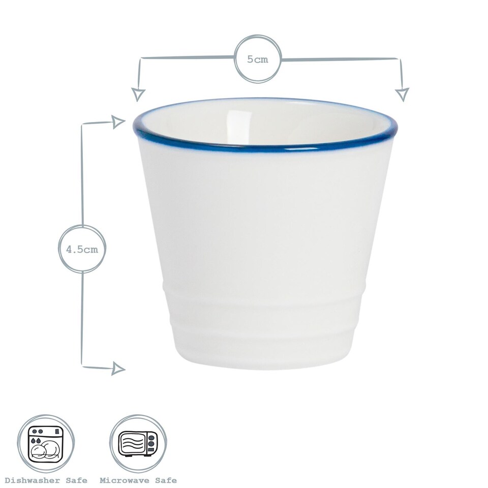 image 1 of Nicola Spring White Farmhouse Egg Cups - 5cm - Pack of 2