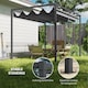 image 5 of Outsunny 3 x 2m Metal Outdoor Pergola with Retractable Roof, Outdoor Gazebo Canopy Shelter with Drainage Holes for Garden, Patio, Lawn, Grey
