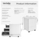 image 6 of Chest of Drawers Magna - 3 locking drawers, powder-coated steel, 39 x 45 x 55 cm | White | white | 45 x 39 x 55 cm | 1