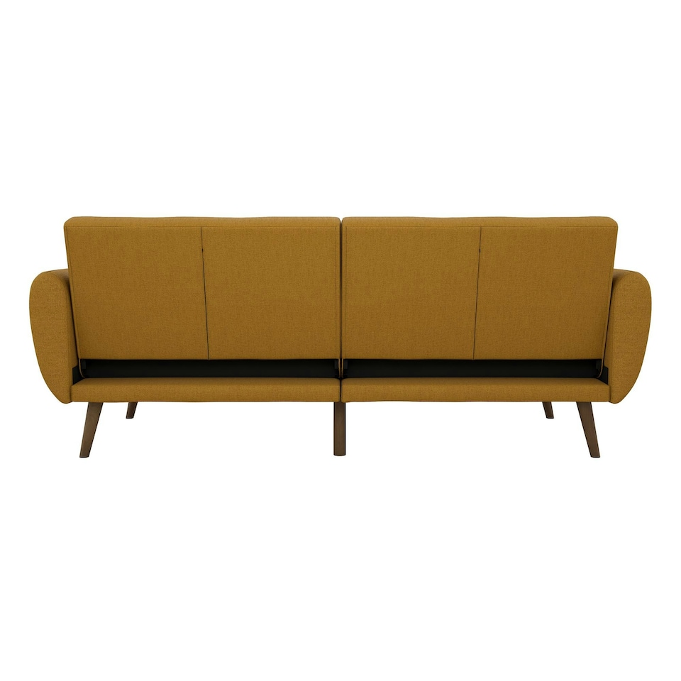 image 1 of Brittany Sofa Bed in Linen Mustard | Yellow | MUSTARD | Two Seater