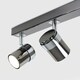 image 2 of ValueLights Modern 4 Way Straight Bar Ceiling Spotlight Fitting Black Chrome Finish | Black