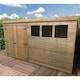 image 3 of 14 x 8 Garden Shed Pressure Treated T&G PENT Wooden Garden Shed - 3 Windows + Double Doors (14' x 8' / 14ft x 8ft) (14x8)