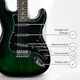 image 5 of SPORTNOW 6 String Right-Handed Electric Guitar, with 20W Amp, Digital Tuner, Space Strings, Picks, Shoulder Strap and Case Bag - Dark Green