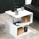 image 9 of HOMCOM Coffee End Table Side TV Sofa Stand Living Room Office Furniture White Black