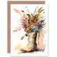 image 1 of Spring Wildflower Bouquet High Heel Boot Birthday Card
