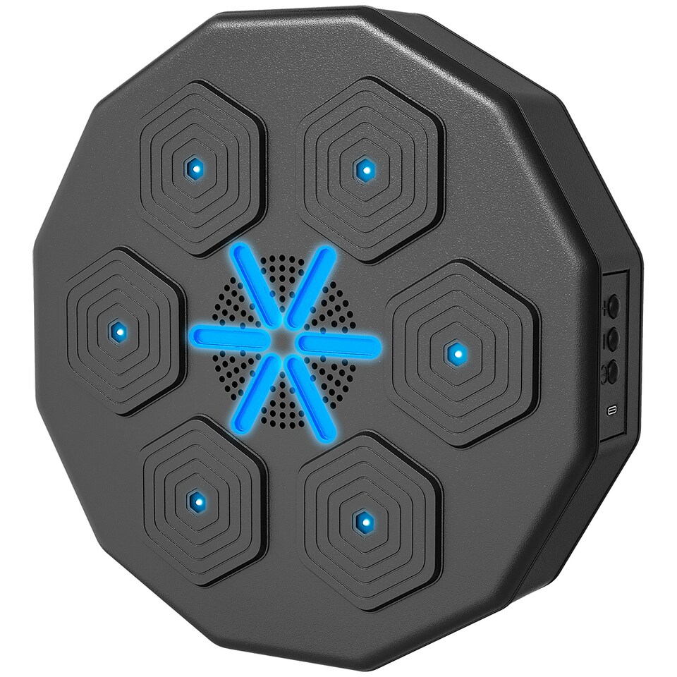 image 1 of SPORTNOW Smart Music Boxing Machine with Bluetooth Connection and LED Light Black