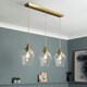 image 2 of BHS Saskia Bubble Glass Diner Pendant Bar, Satin Brass