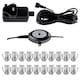 image 1 of Set of 20 - 15mm IP67 Warm White LED Decking Kit with Photocell | Chrome | Clear | 20