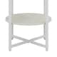 image 5 of Living and Home Small Round Coffee Table with 2 Tier - White