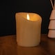 image 2 of 13x9cm Battery Operated Realistic Candle with Melted Effect & Dancing LED Flame