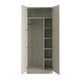 image 2 of J-Pull Handleless Cashmere Double Wardrobe with Single Rail & Shelves Brown | Beige