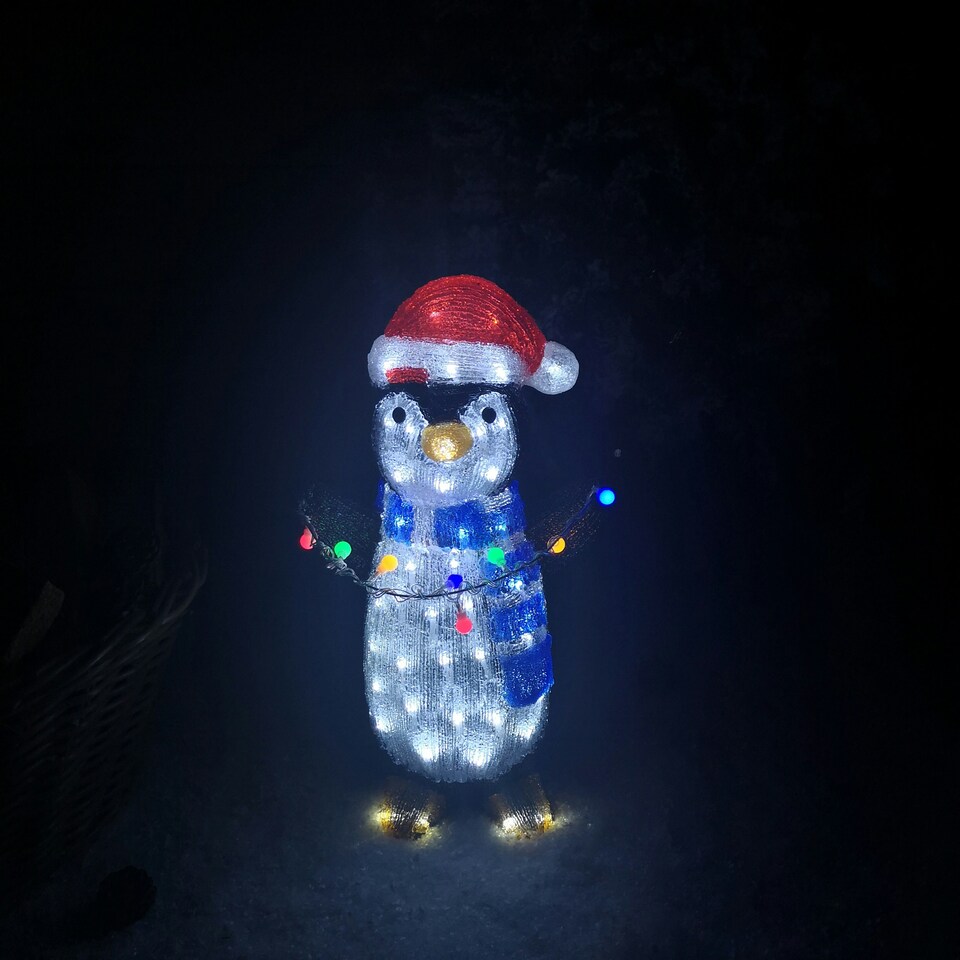 image 1 of 51cm LED Indoor Outdoor Acrylic Christmas Penguin Decoration