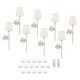 image 1 of Omniance Monaco Rechargeable Wireless Wall Lights with Remote | Clear | Satin Nickel