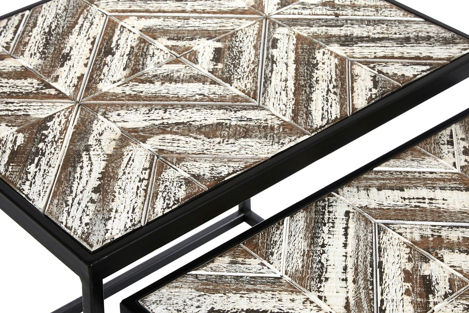 image 1 of Lombok Set Of 2 Side Tables | Black
