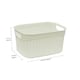 image 5 of JVL Knit Design Loop 9L Plastic Storage Basket, White | White