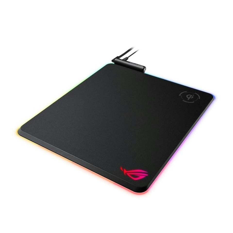 image 1 of ASUS ROG Balteus RGB Gaming Mouse Pad with Qi Wireless Charging, Customisable Lighting, Non-slip 90MP0120-B0UA00