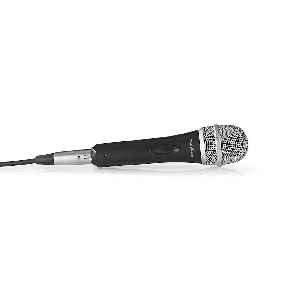 image 1 of Nedis Wired Microphone, Uni-Directional Dynamic Microphone with XLR Connector, Perfect Sound Quality, Durable Metal Body, 5.0m Detachable Cable, On/Off Switch, Travel Case