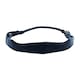 image 2 of Collegiate Leather Mono Crown Headpiece - Black - Full