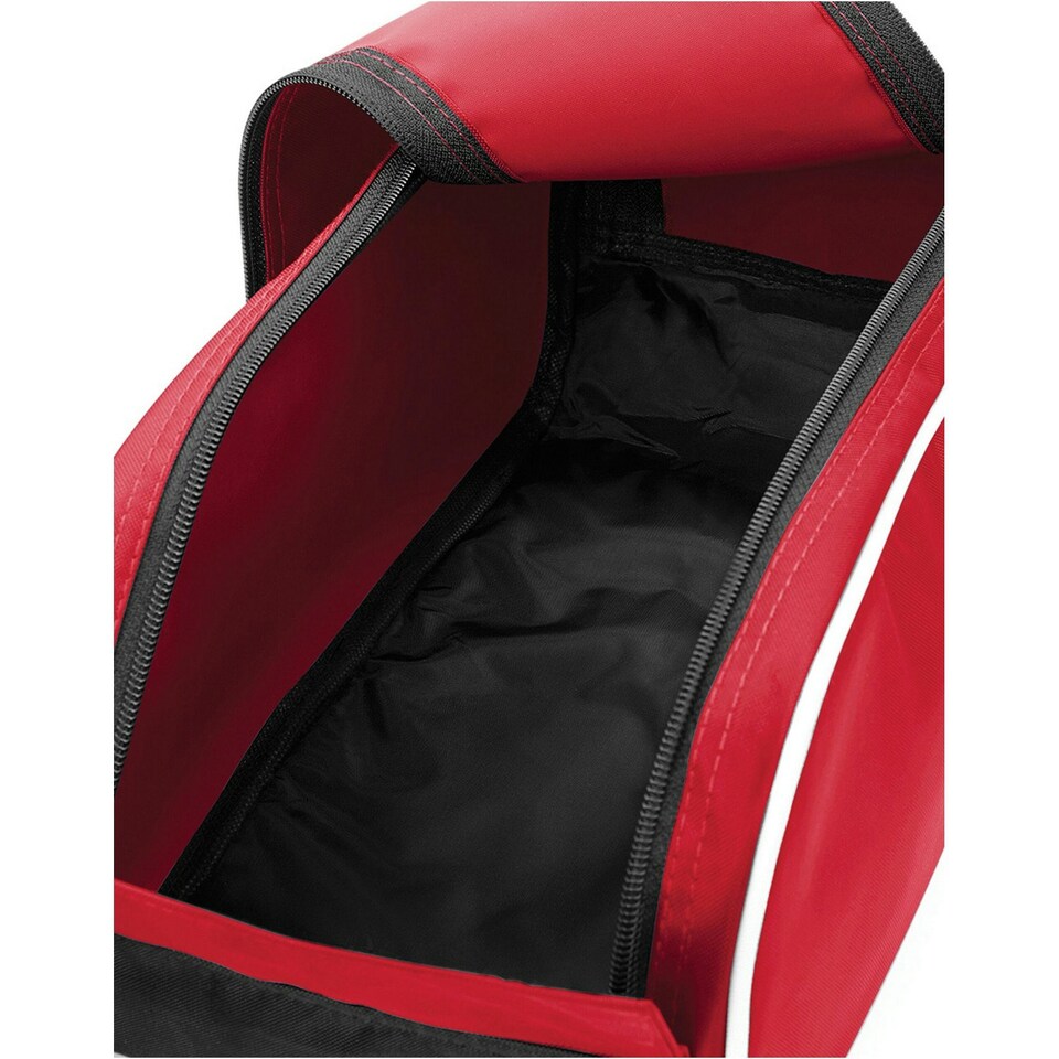 image 1 of Quadra Teamwear Shoe Bag - Black/Classic Red/White - One Size Black | One Size