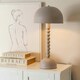 image 2 of ValueLights Clement Painted Grey Table Lamp with Grey Mushroom Dome Shade
