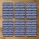 image 2 of Blue Anchors on Navy Striped Background (Coaster)