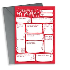 Cute Fill In The Blanks Question Christmas Card For Mummy
