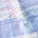 image 5 of OHS Watercolour Check Reversible Microfibre Duvet Cover Bedding Set | Blue | Double