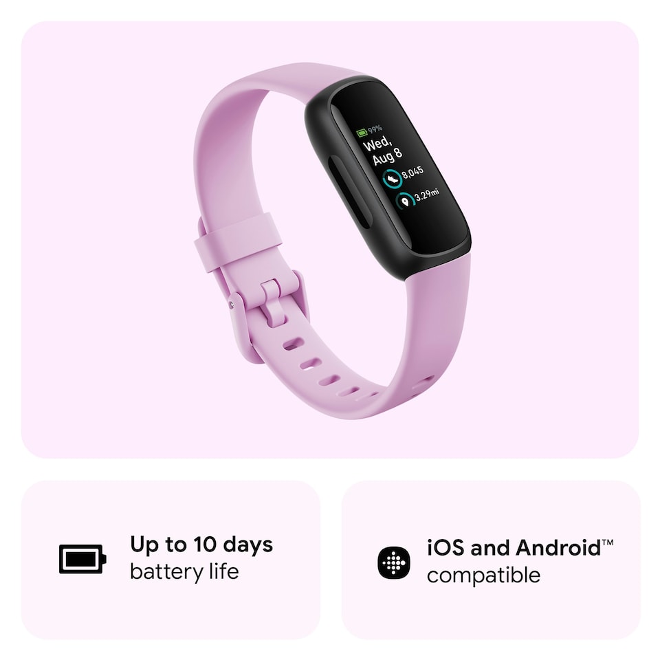 image 1 of Fitbit Inspire 3 - Black / Lilac Bliss