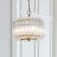 image 4 of Valentina Pendant Ceiling Light Brushed Aged Brass Plate & Clear Glass 3x E14