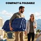 image 5 of Outsunny Sleeping Mat, Foldable Camping Pad with Elastic Straps Dark Blue | Blue | Dark blue | 200 x 80 x 8 cm