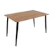 image 4 of Core Products Aspen Dining Set - Rectangular Table and Four Brown Fabric Upholstered Chairs, H75.0cm x W80.0cm x L120.0cm Brown