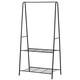 image 1 of HOMCOM Metal Clothes Rack Coat Garment Hanger Hallway Organiser Hanging Rail Stand 2-tier Shoe Shelving A Shaped 77L x 45W x 153H cm Black