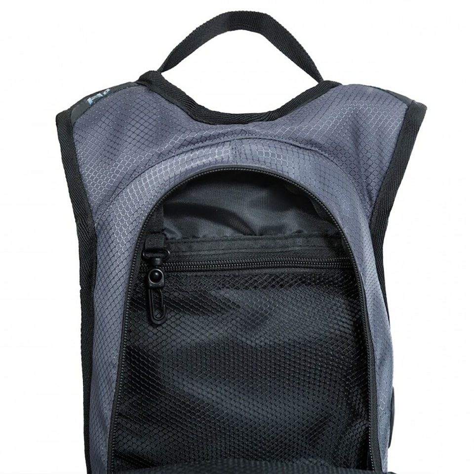 image 1 of Trespass Mirror Hydration Backpack/Rucksack (15 Litres) With Water Resevoir (2 Litres) | Grey | Cobalt | 1