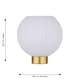 image 8 of Set of 2 Betchley - Battery Operated Satin Brass Lamp with White Glass | Gold | White | Medium | 2