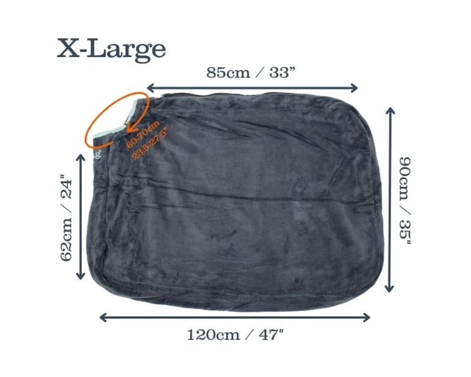 image 1 of Henry Wag Dog Drying Bag Effective At Removing Dirt And Water From Your Dog's Coat, Size X-Large | Grey | Grey | XL | 1