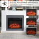 image 4 of HOMCOM Electric Fireplace Suite w/ Remote Control Overheat Protection, 2000W