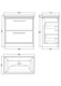 image 2 of Balterley Modern Floor Standing 2-Drawer Bathroom Vanity with Fireclay Basin | Grey | Monument Grey | 1