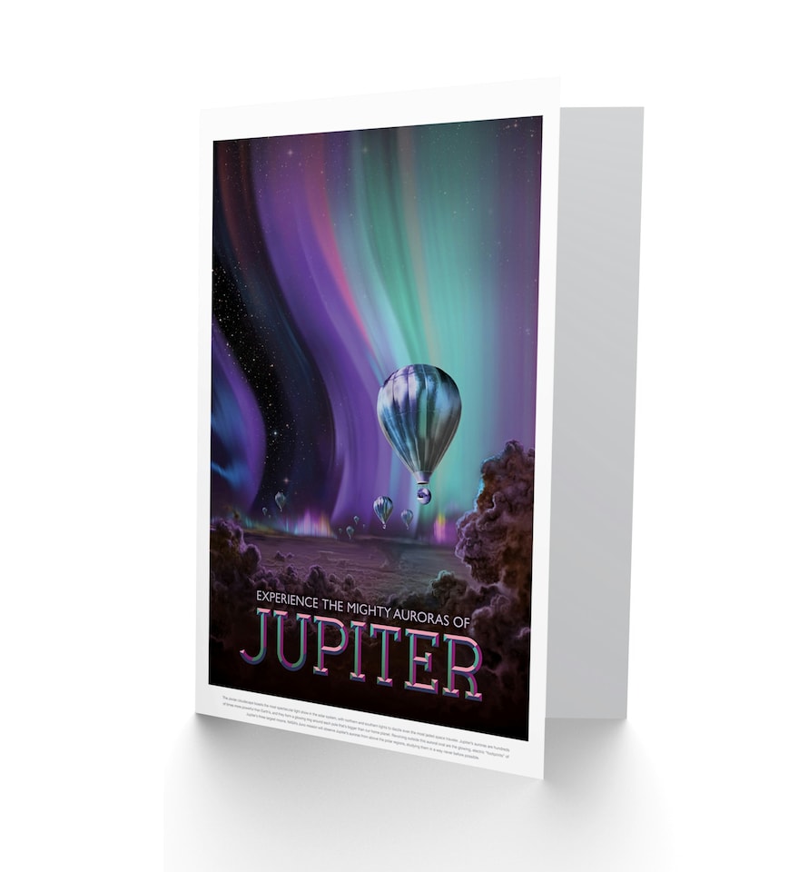 image 1 of Jupiter Mighty Auroras Space Tours Travel NASA Card