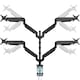 image 4 of Monitor Arm - for 4 screens, swivel arms can be tilted, rotated, and are height-adjustable