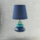 image 6 of Ceramic Pebble Table Lamp with Midnight Blue Teal and Duck Egg Colours