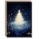 image 1 of Greeting Card Bright White Tree Magical Forest Lake Night Blank For Him Or Her Art Xmas Christmas Card