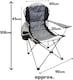 image 2 of Marco Paul High Back Padded Camping Chair - Black